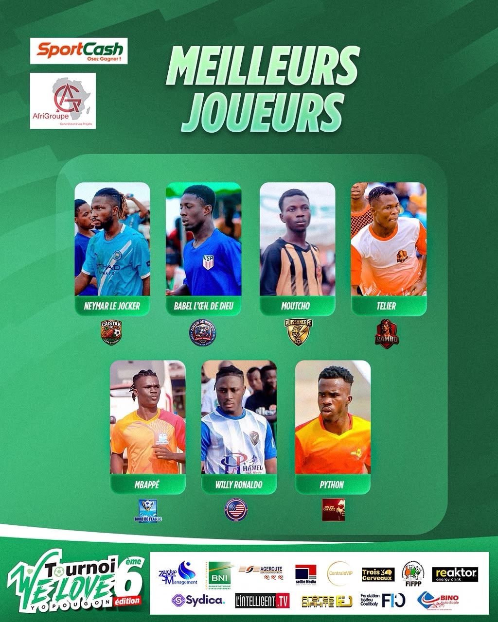 QUI SERA LE MEILLEUR JOUEUR DU TOURNOI WE LOVE YOPOUGON 2026 ?